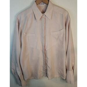 ESCADA VINTAGE Button Up Dress Shirt SIZE 40 12-14 WEST GERMANY 1960s 1970S